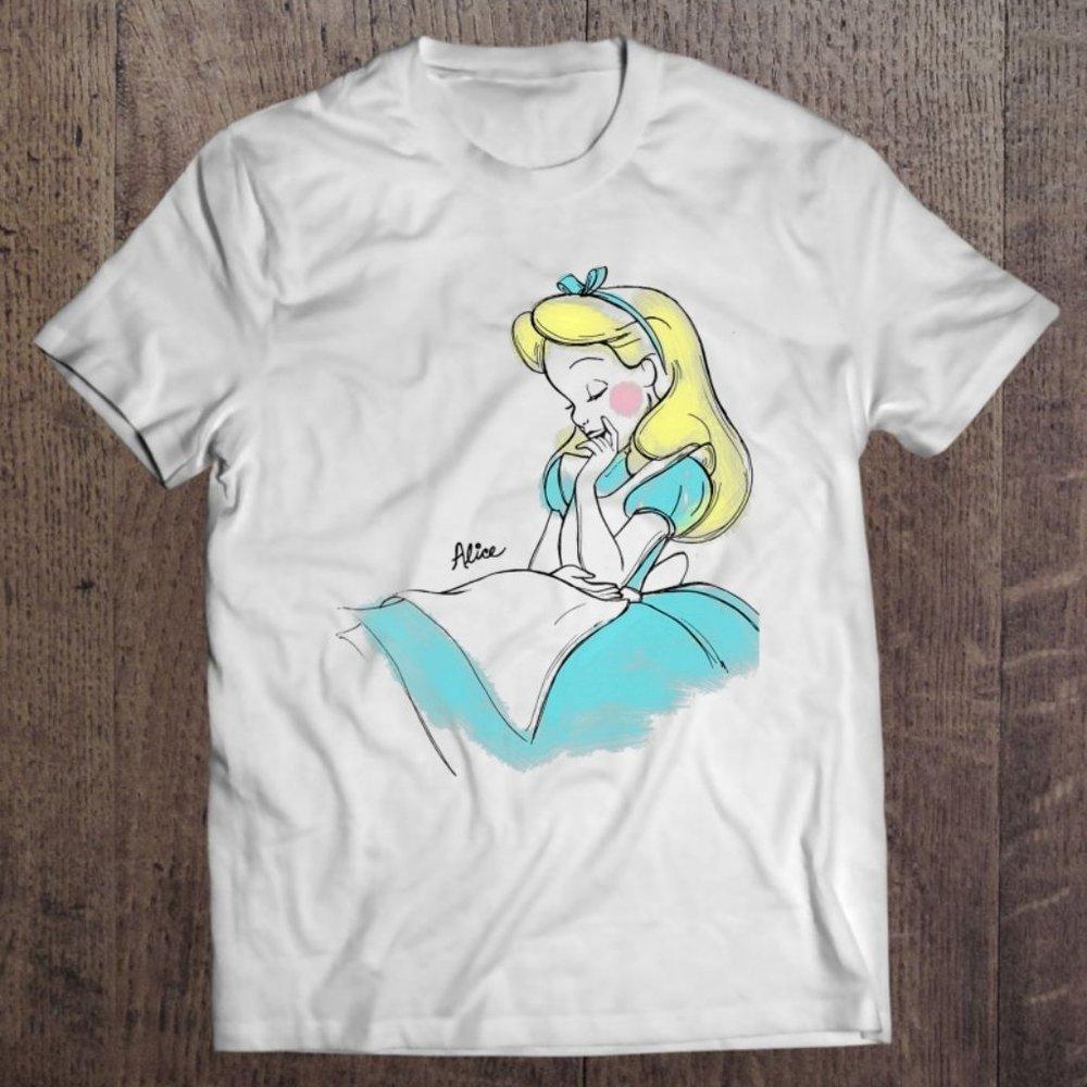 Womens Alice In Wonderland Graphics T-Shirt, Gift For Fans